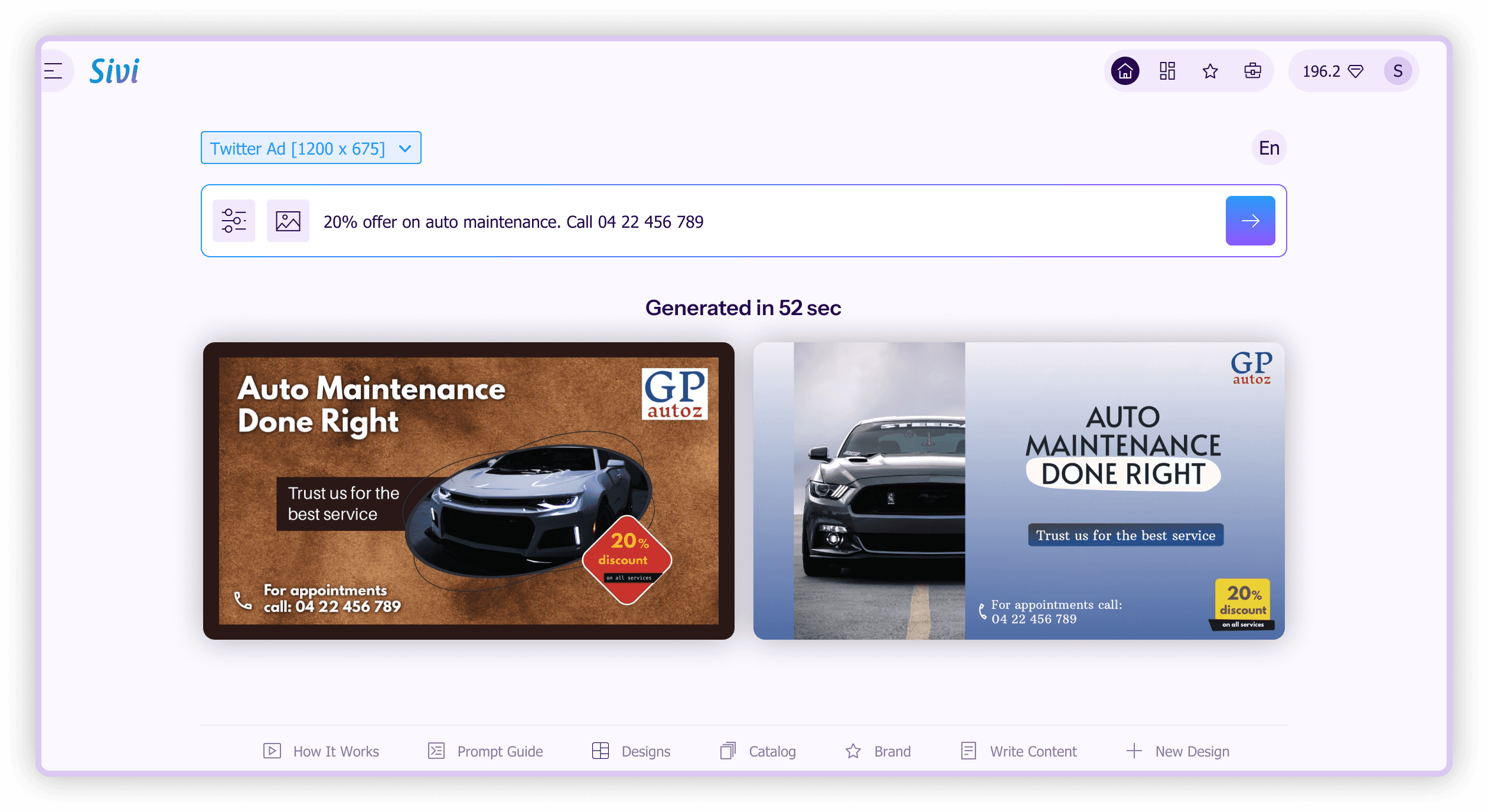 Sivi: AI Twitter Ad Design Generator