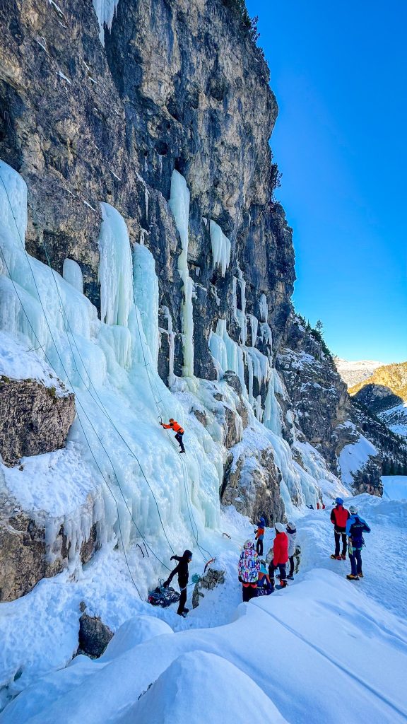 Ice Climbing wall Dolomites