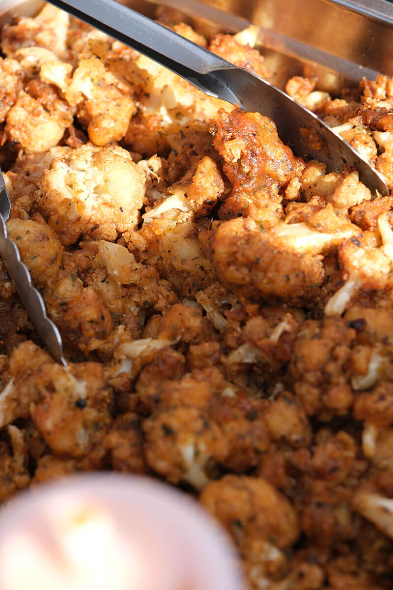 Close up of fried chicken