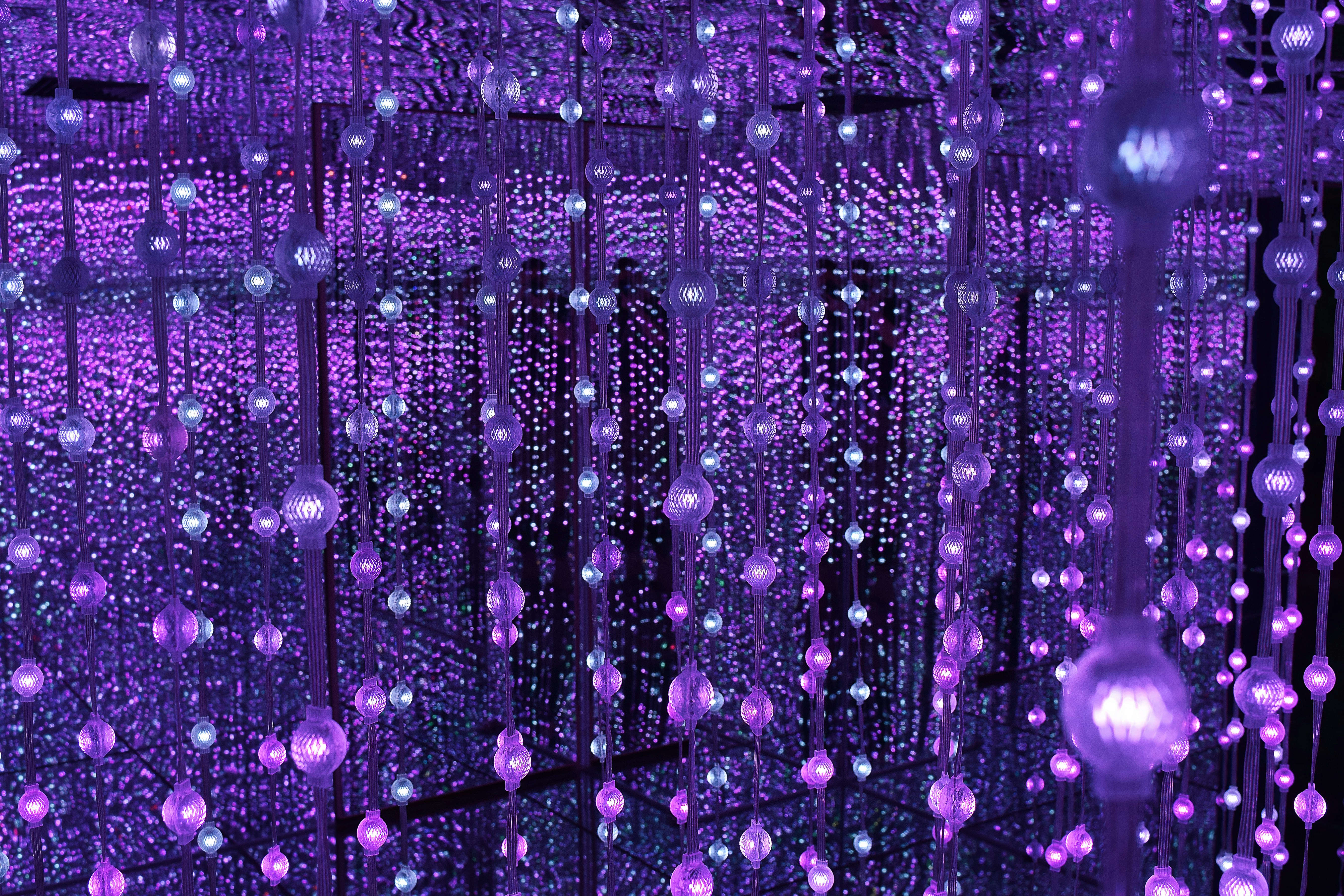 purple and white light fixture