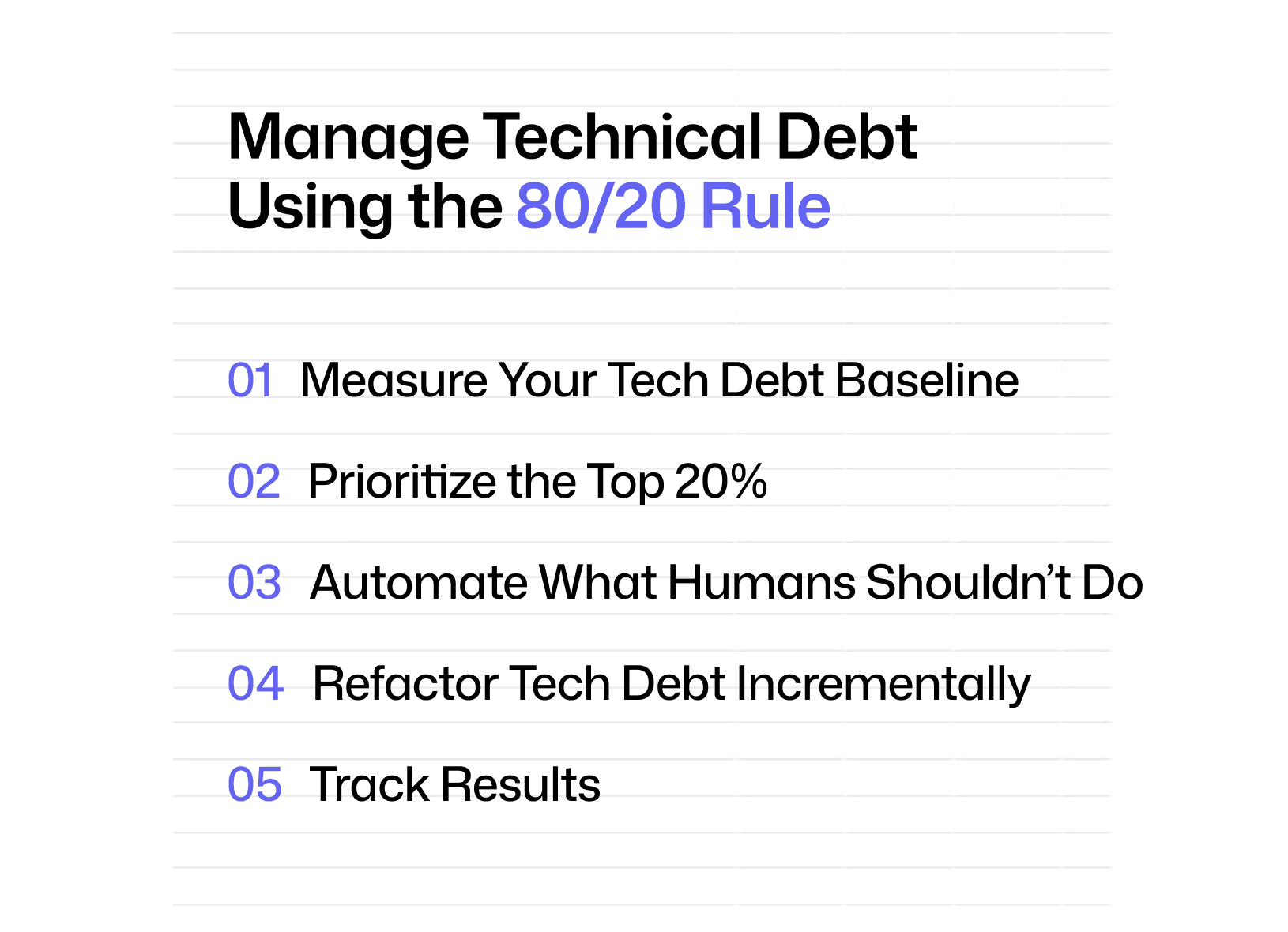 Manage Technical Debt Using the 80/20 Rule