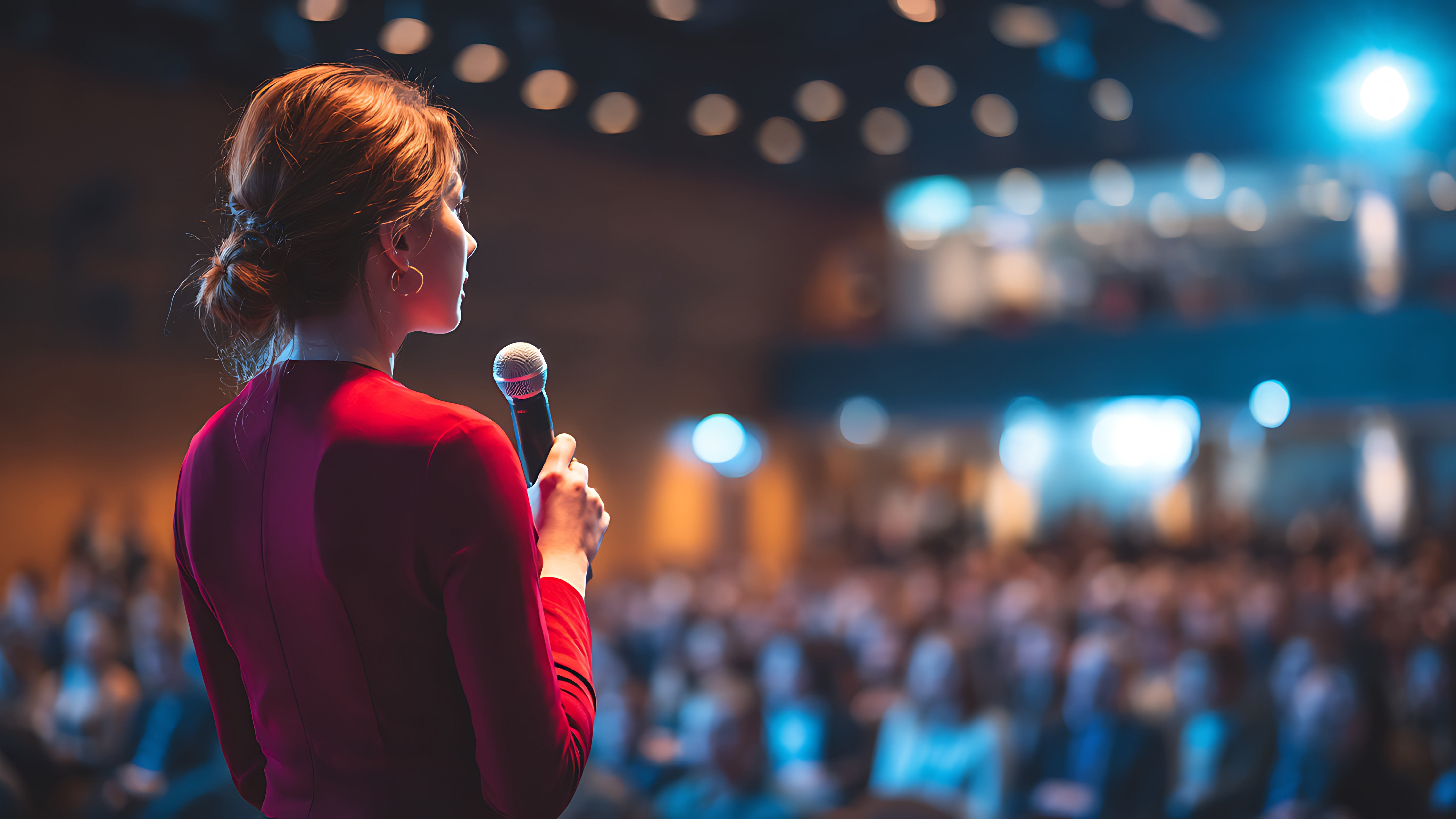 Cara Fox speaking and facilitating leadership development for organizations.