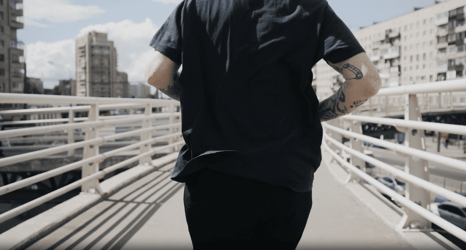 A Man Jogging Outdoors