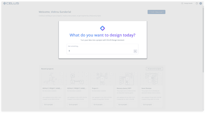 Design Assistant_Welcome Screen