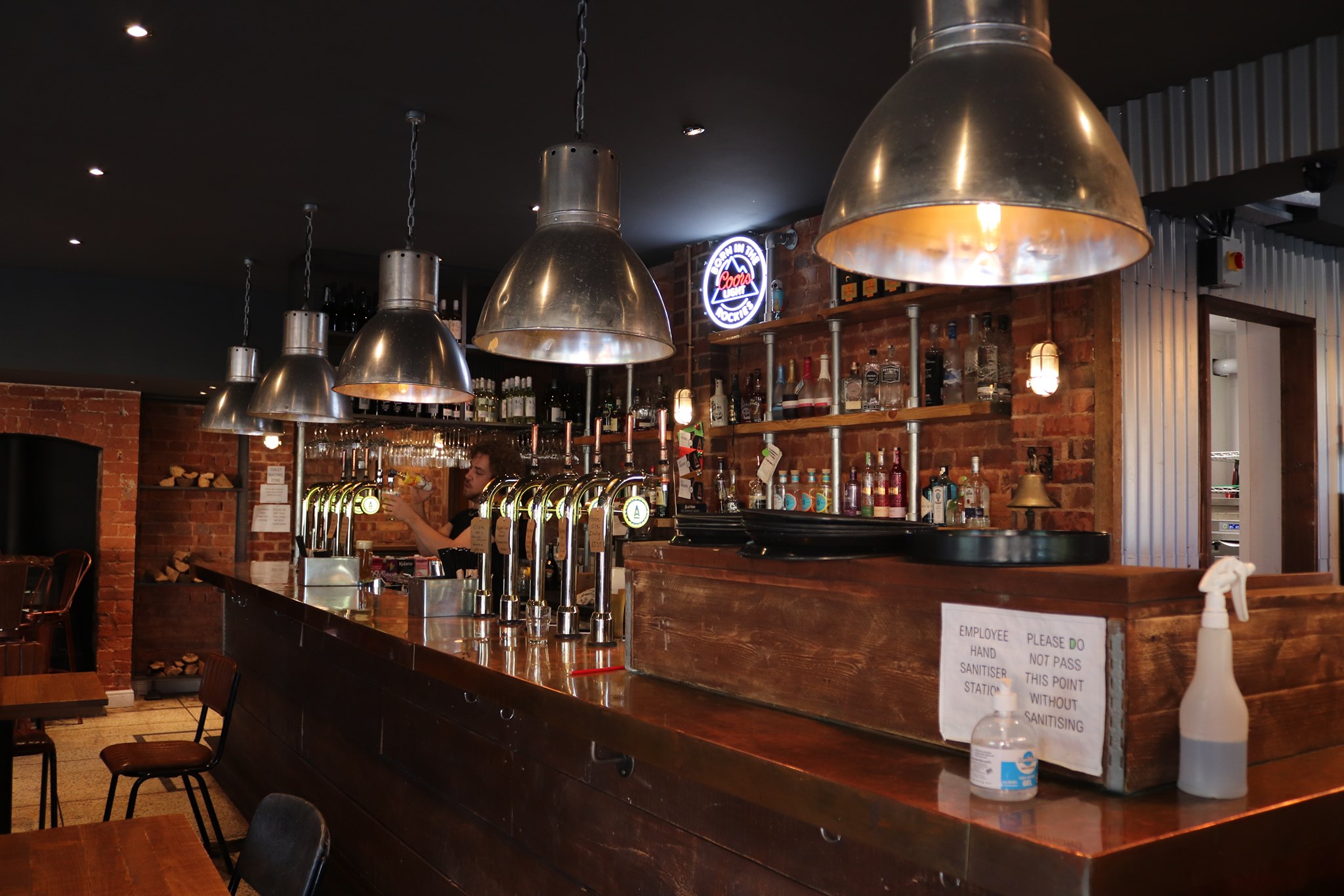 a pair of cell phones on a concrete block