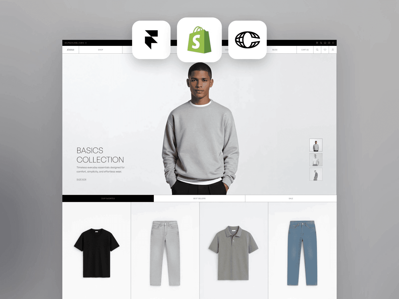 Top 19 Ecommerce Website Templates - Aema