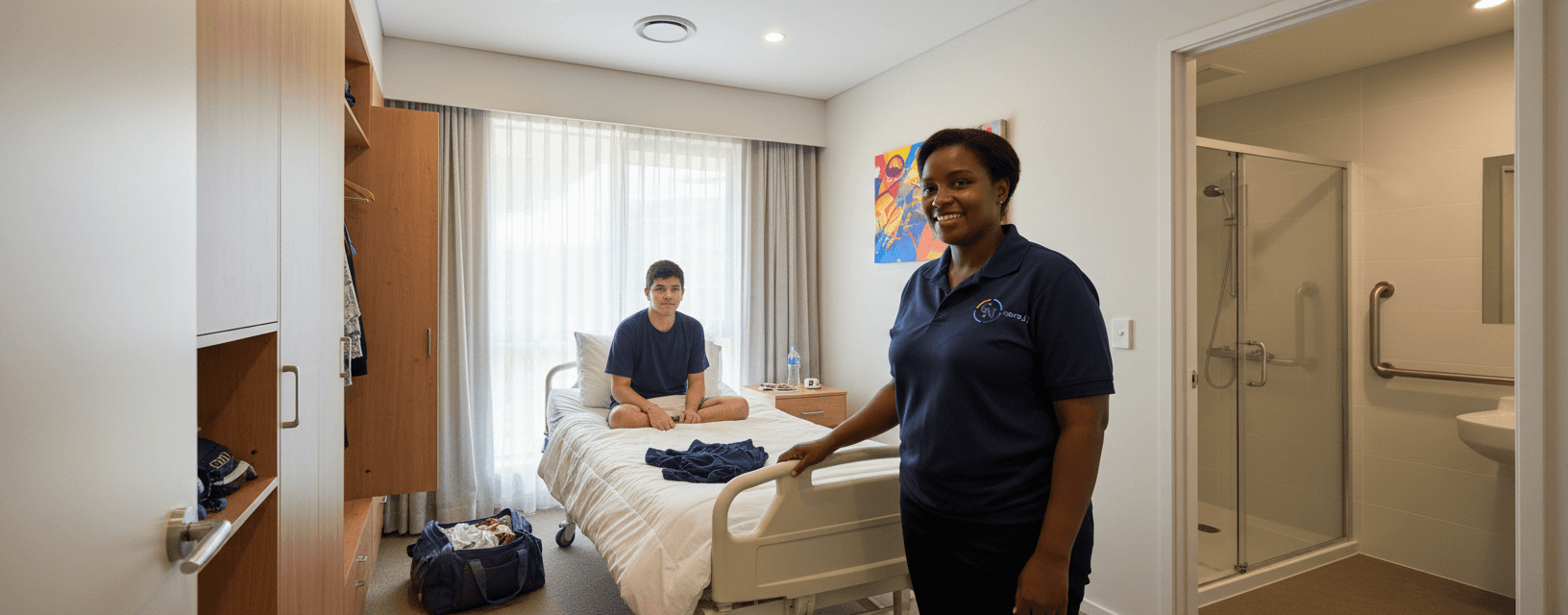 woman in orange long sleeve shirt sitting beside table with macbook pro