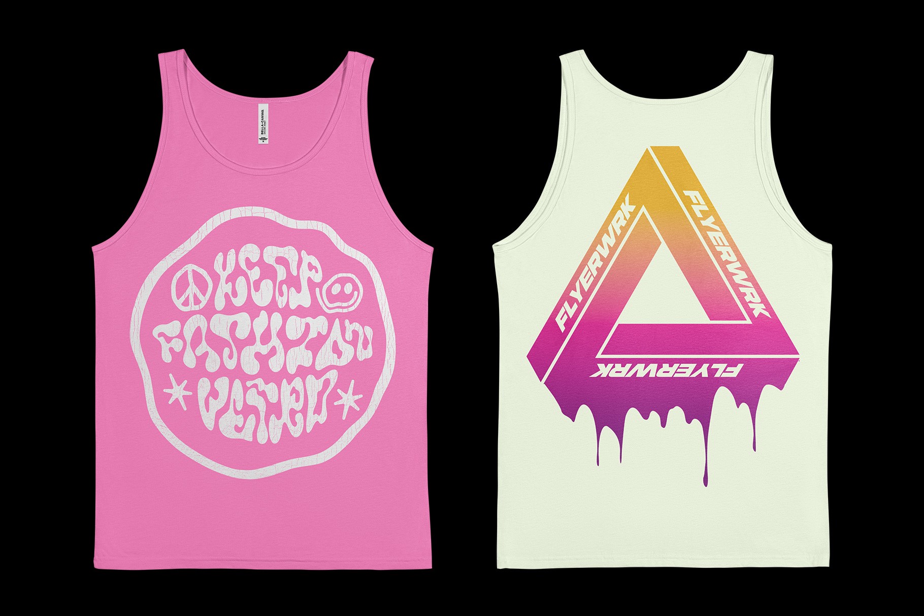 Bella+Canvas 3480 Tanktop Flat mockup showing alternative design preview