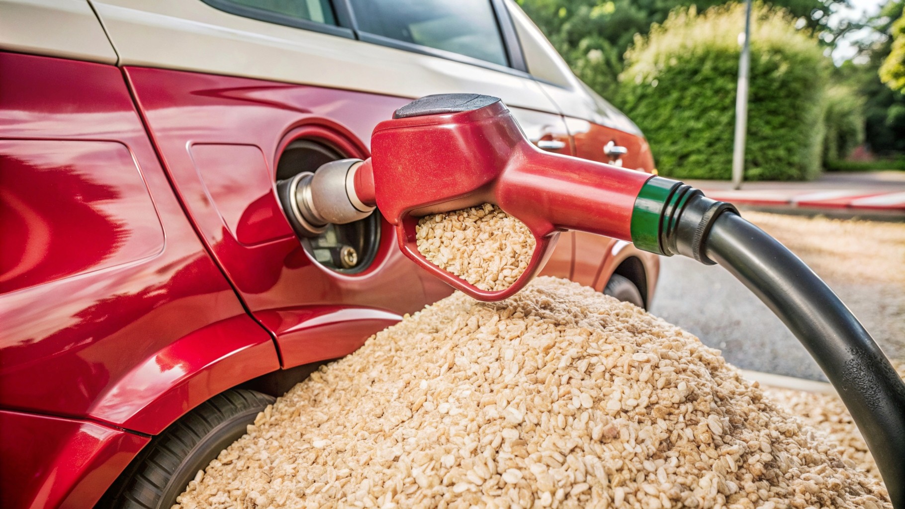 A car i fuelling by oatmeal