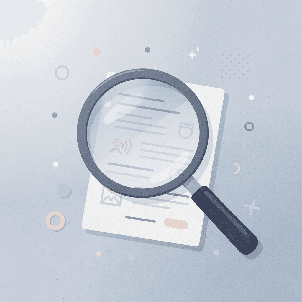 Magnifying glass examining learning behavior, representing careful observation of a child's study habits