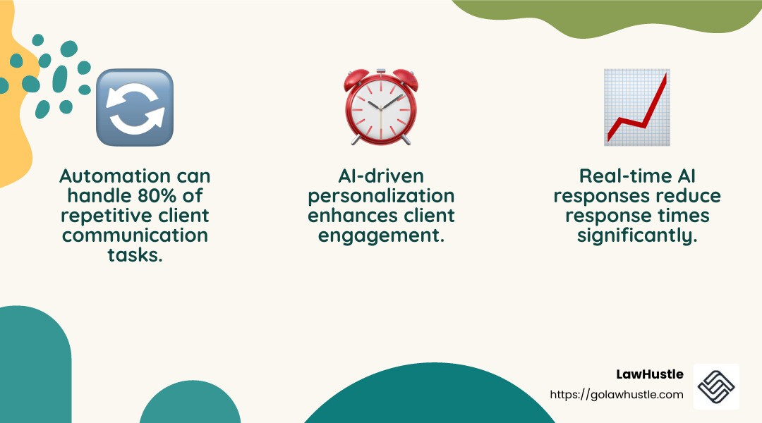 AI technology streamlines communication - automated client communication infographic 3_facts_emoji_nature