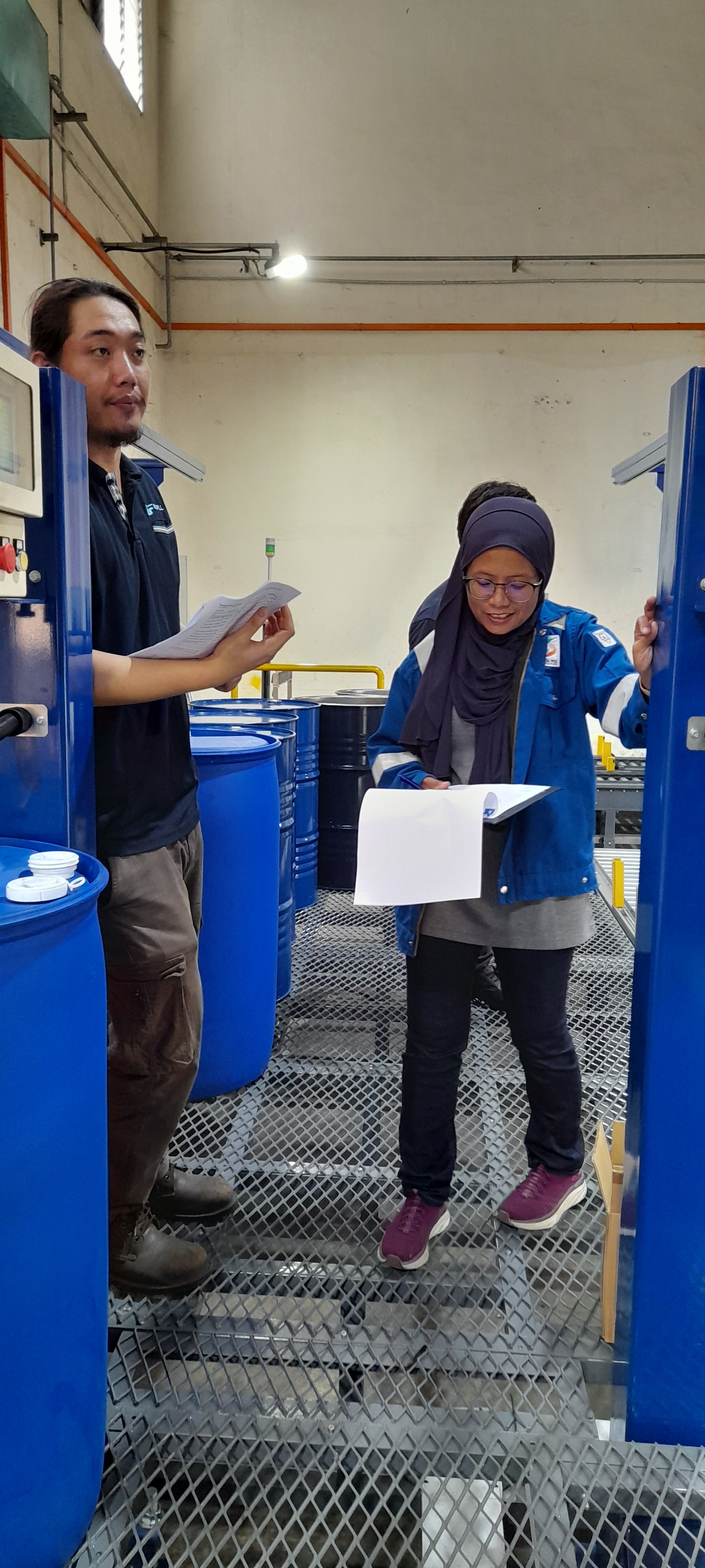 Quality Control (QC) inspection and initial testing of the completed filling machine.	
