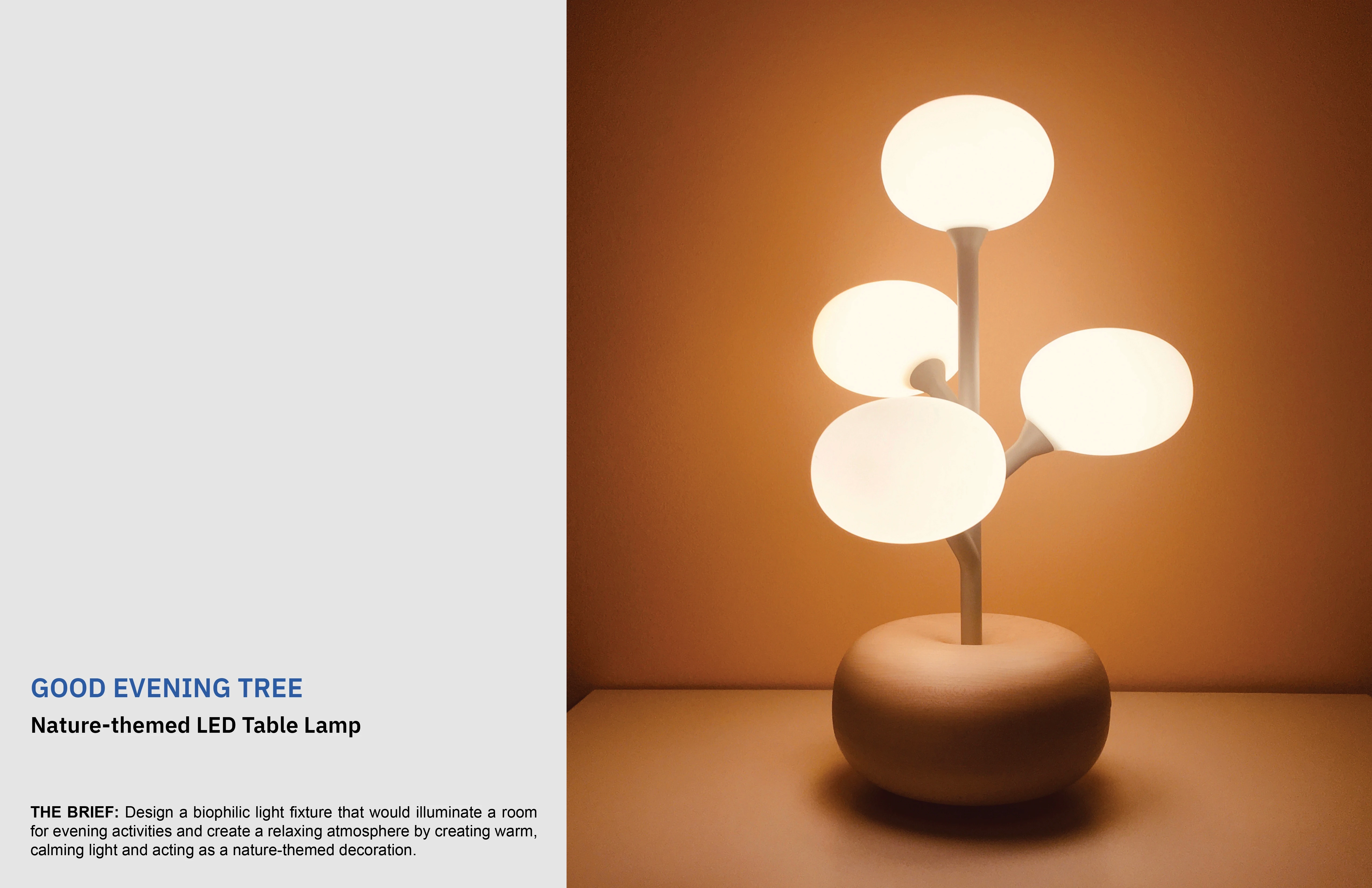 Good Evening Tree nature themed LED Table Lamp project cover