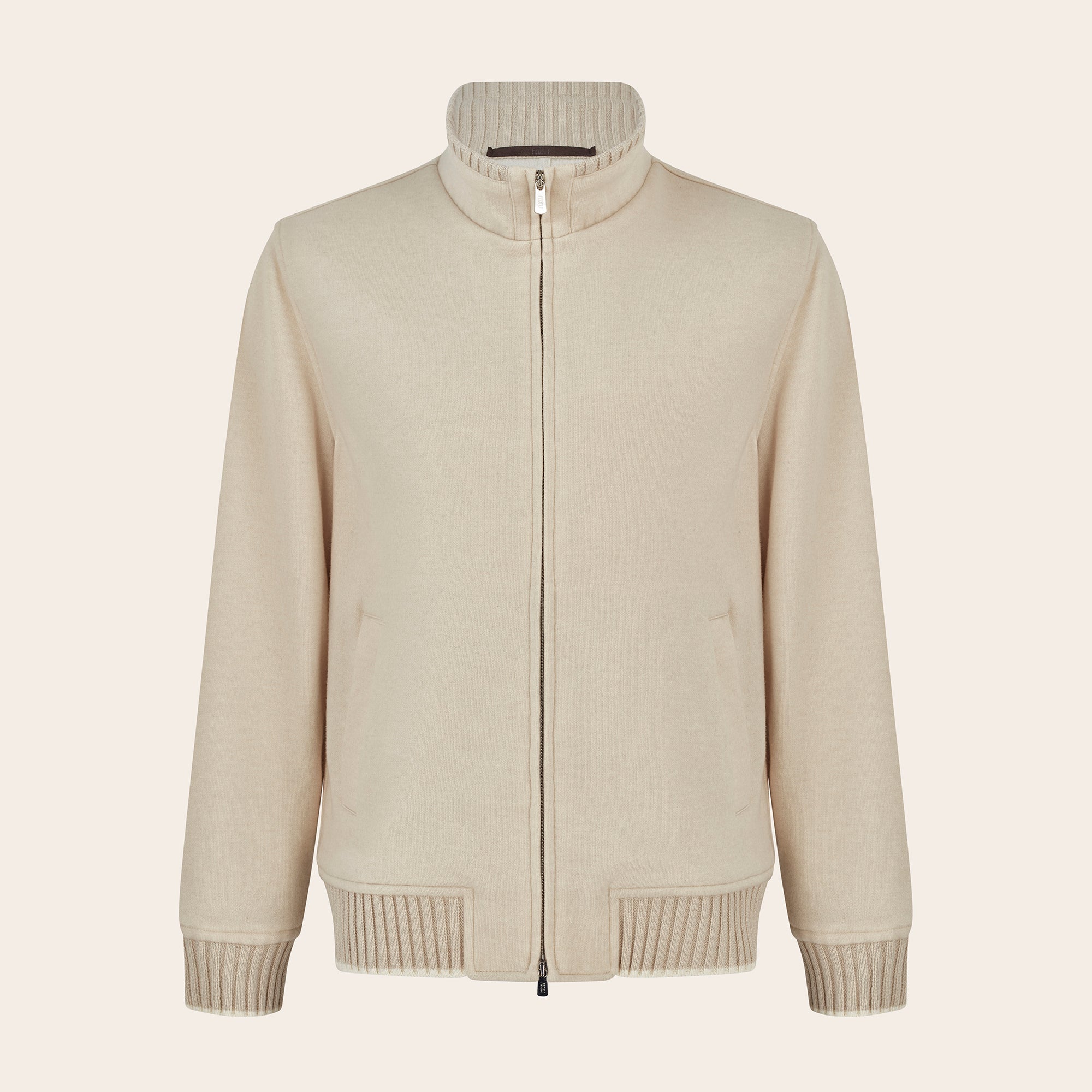 Lugano Cashmere Flanel Double Full - zip Jacket - Mandelli UK