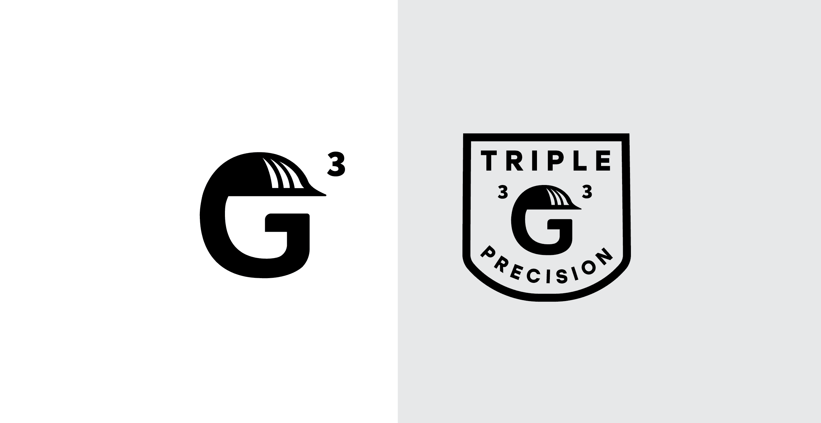 Triple 3 G Precision main logo with badge