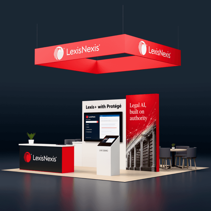 20x20 AI workflow booth rental for enterprise software demos and customer conversations