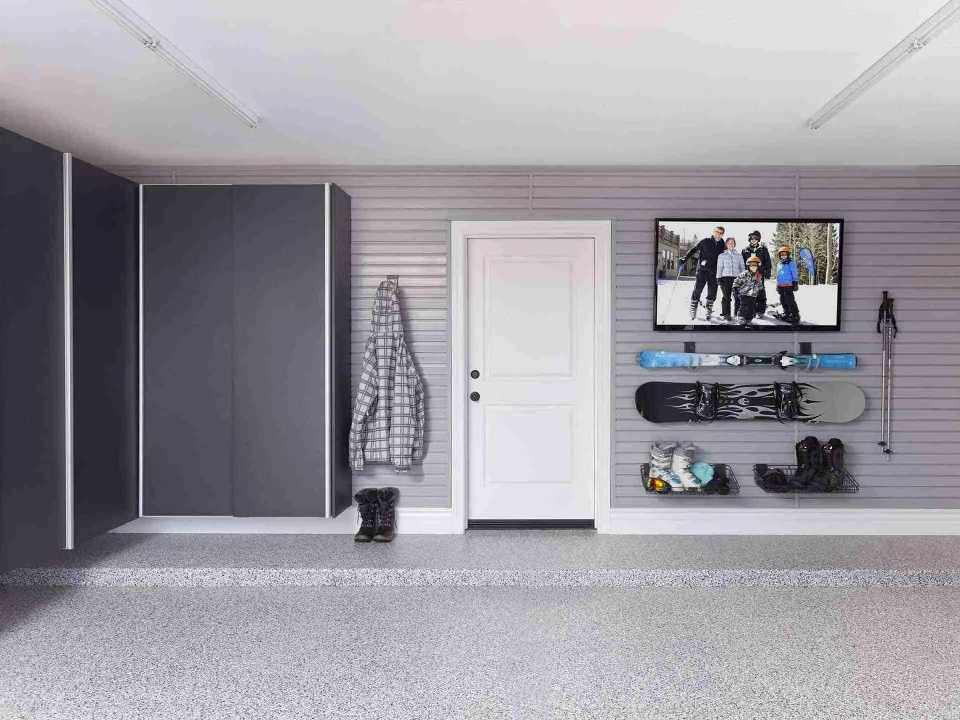 Professional Cabinets with Garage Floor Coating
