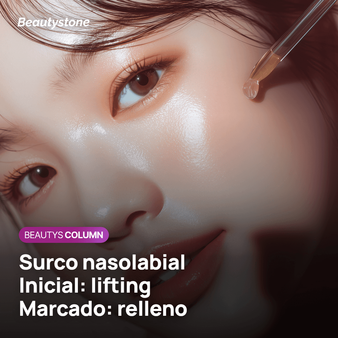 Shurink aplicado sobre el surco nasolabial