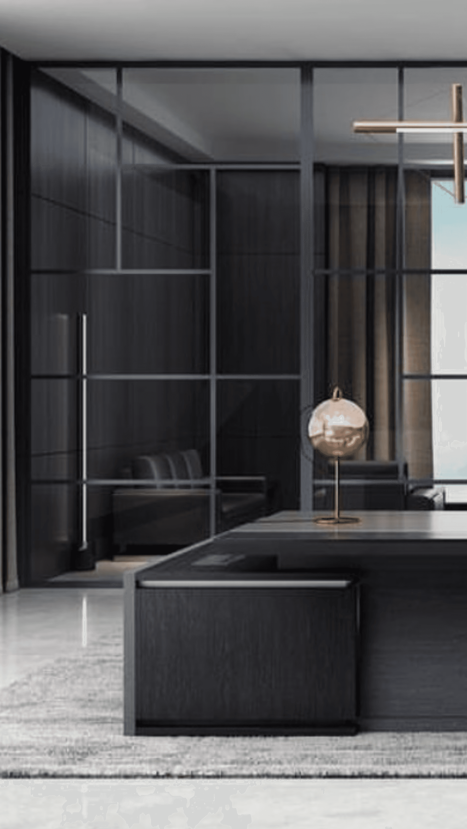 Close-up of a dark green leaf showing its textured surface and central vein against a muted background.