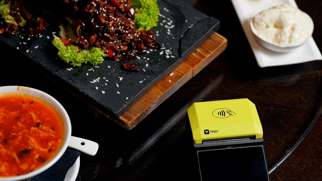 Card machine with japanese food