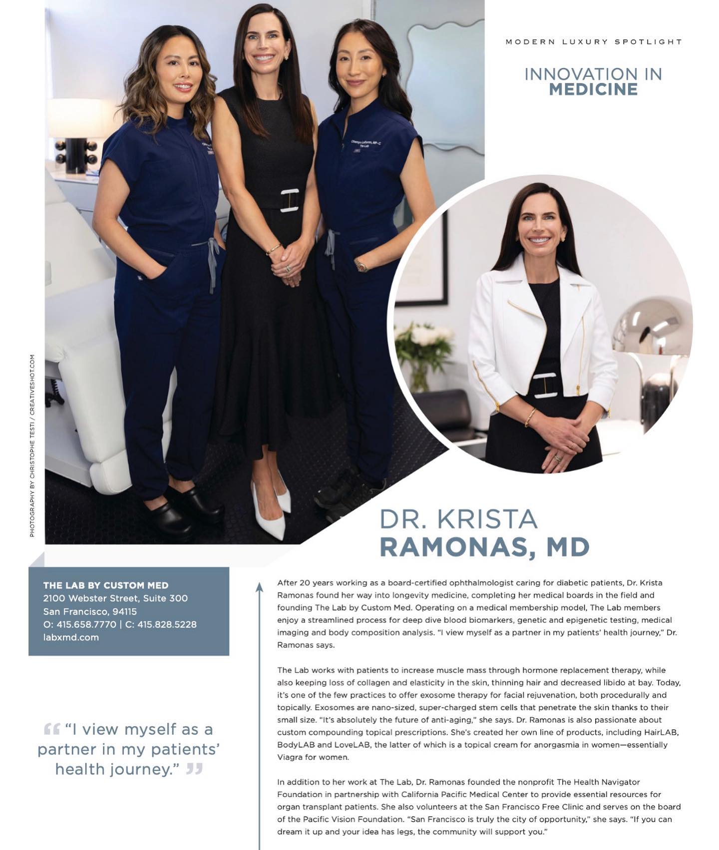 San Francisco Magazine Feature Article