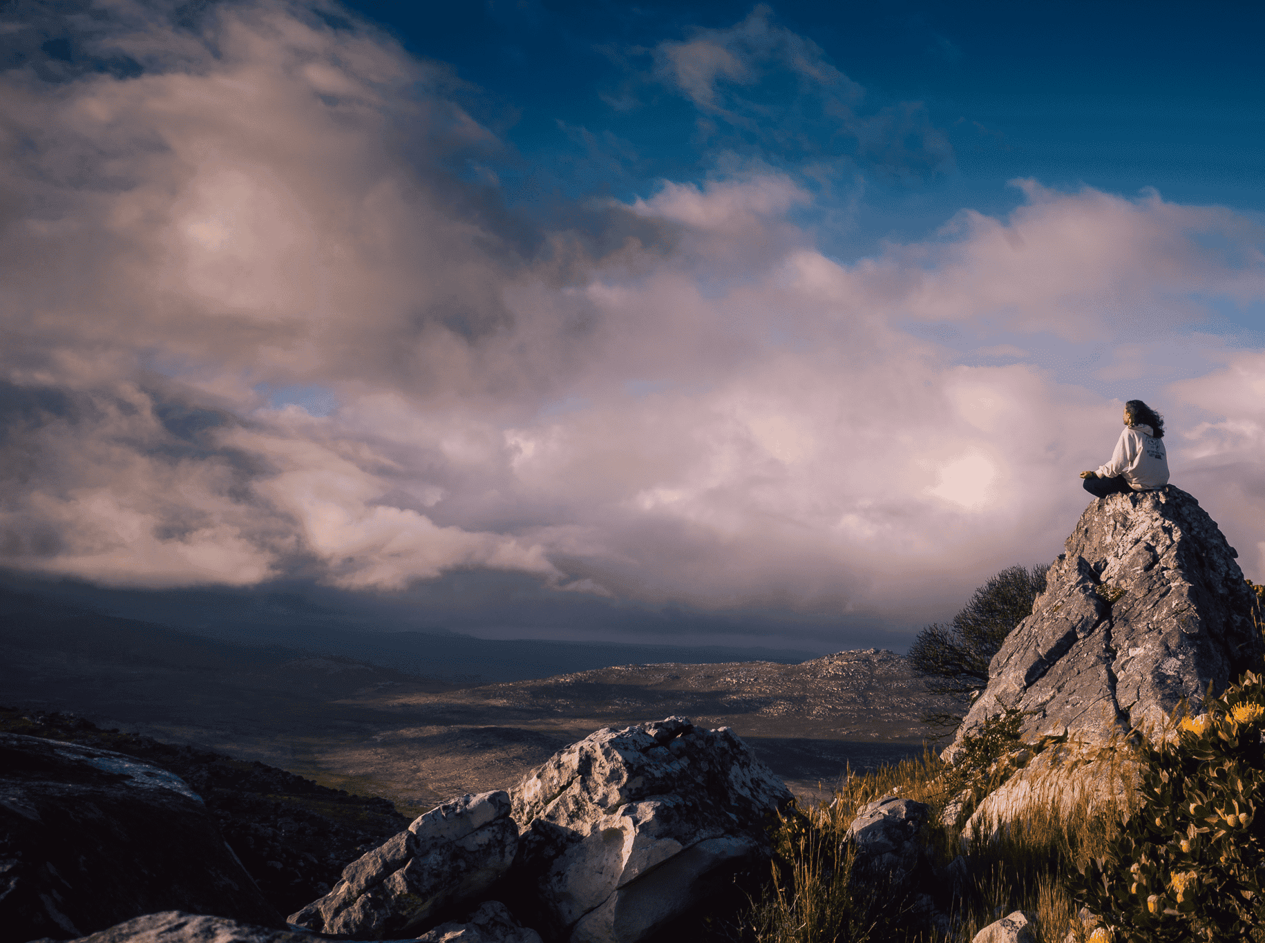 Dynamic picture of a cyclist riding downhill