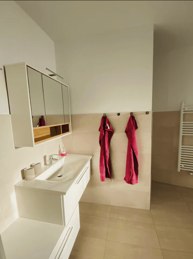 Ferienwohnung Markgrafenheide Badezimmer