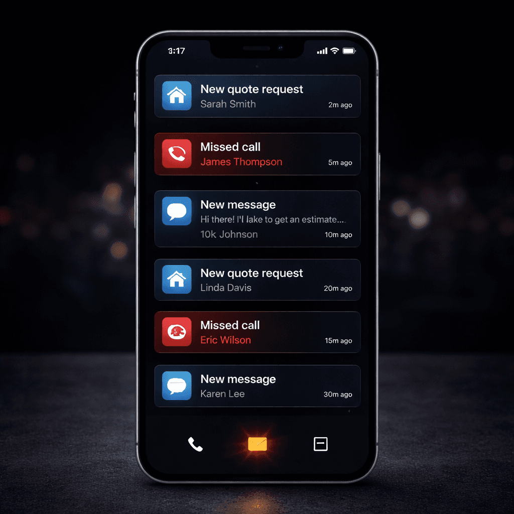 Automated SMS and lead response system for home service businesses