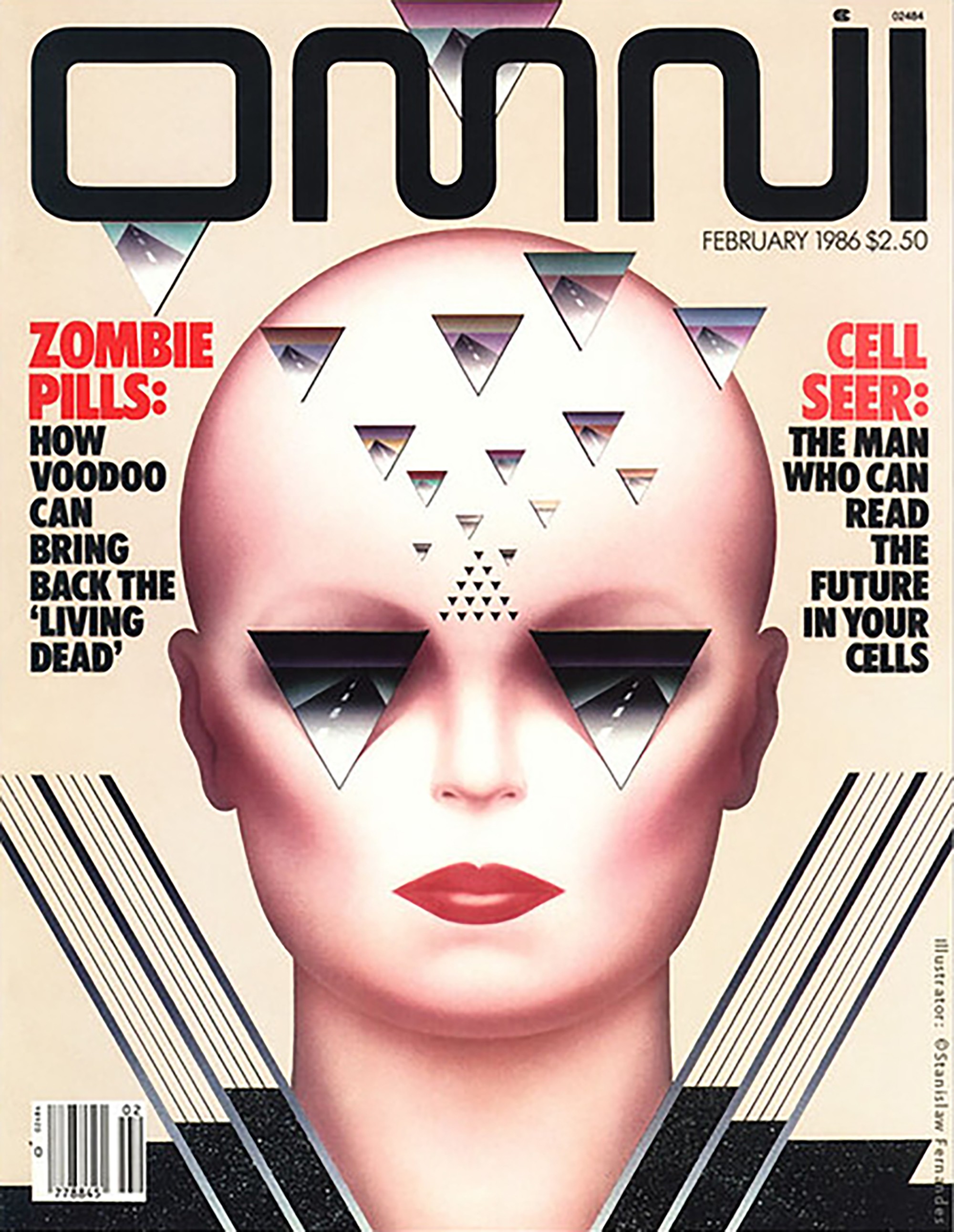 The February 1986 cover of OMNI magazine