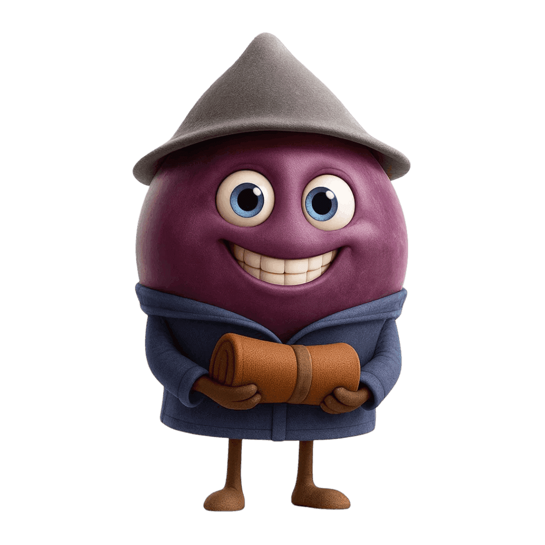 Ojaleshi grape berry illustration for wine education.