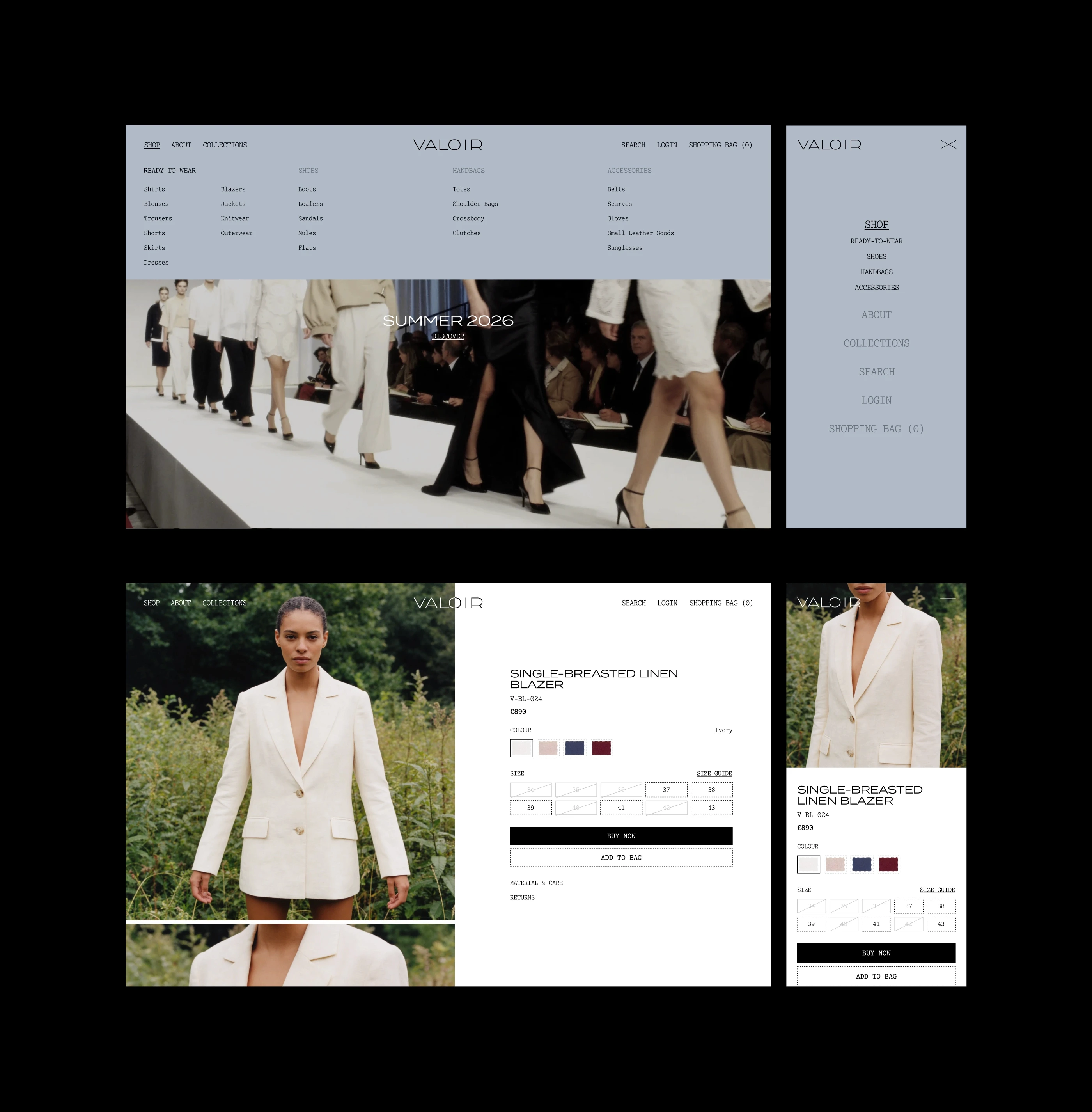 E-commerce Design for Clothing Brand