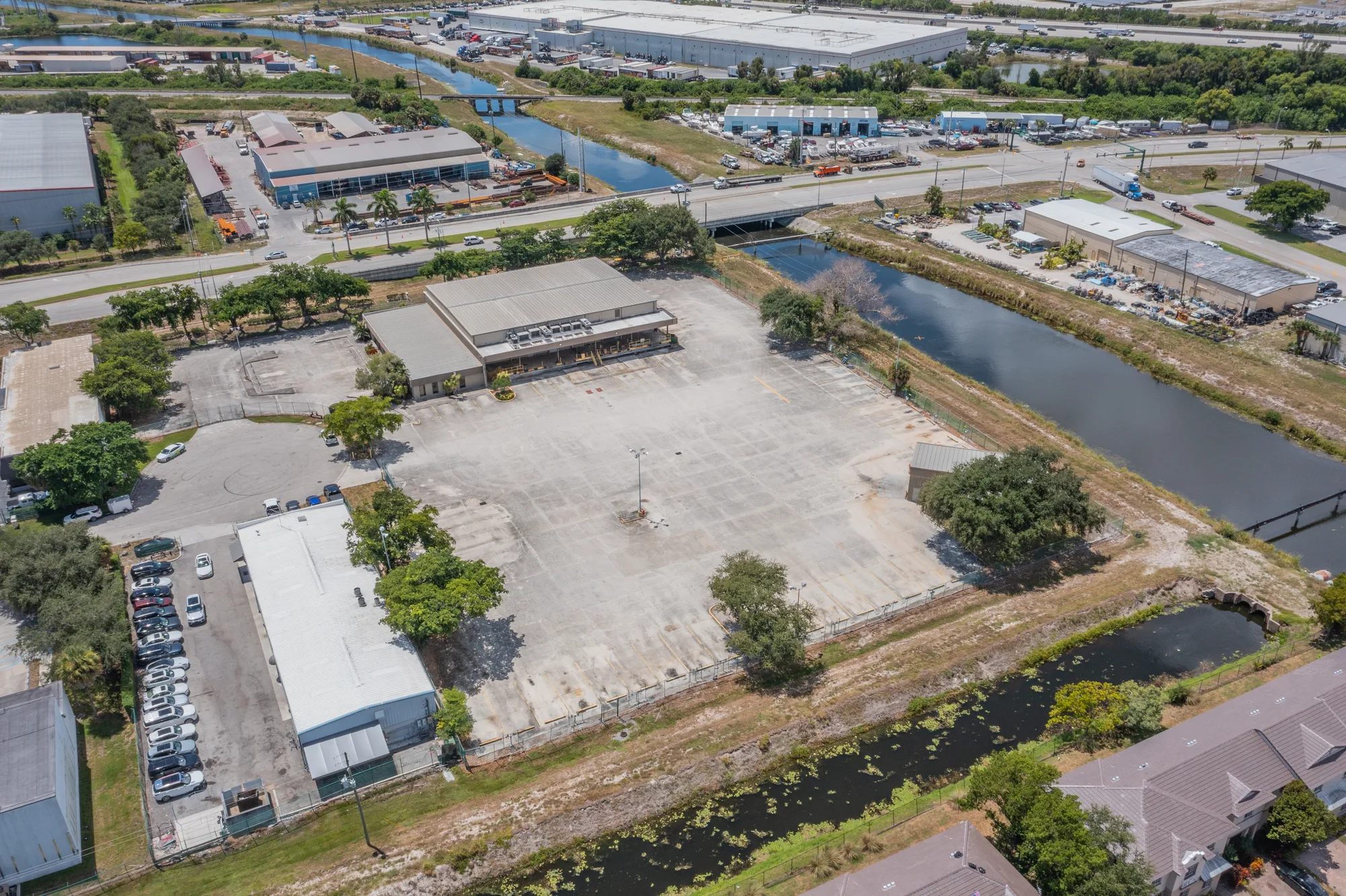 Aerial view of the industrial outdoor storage site at 1969 W 9th St, Riviera Beach, FL