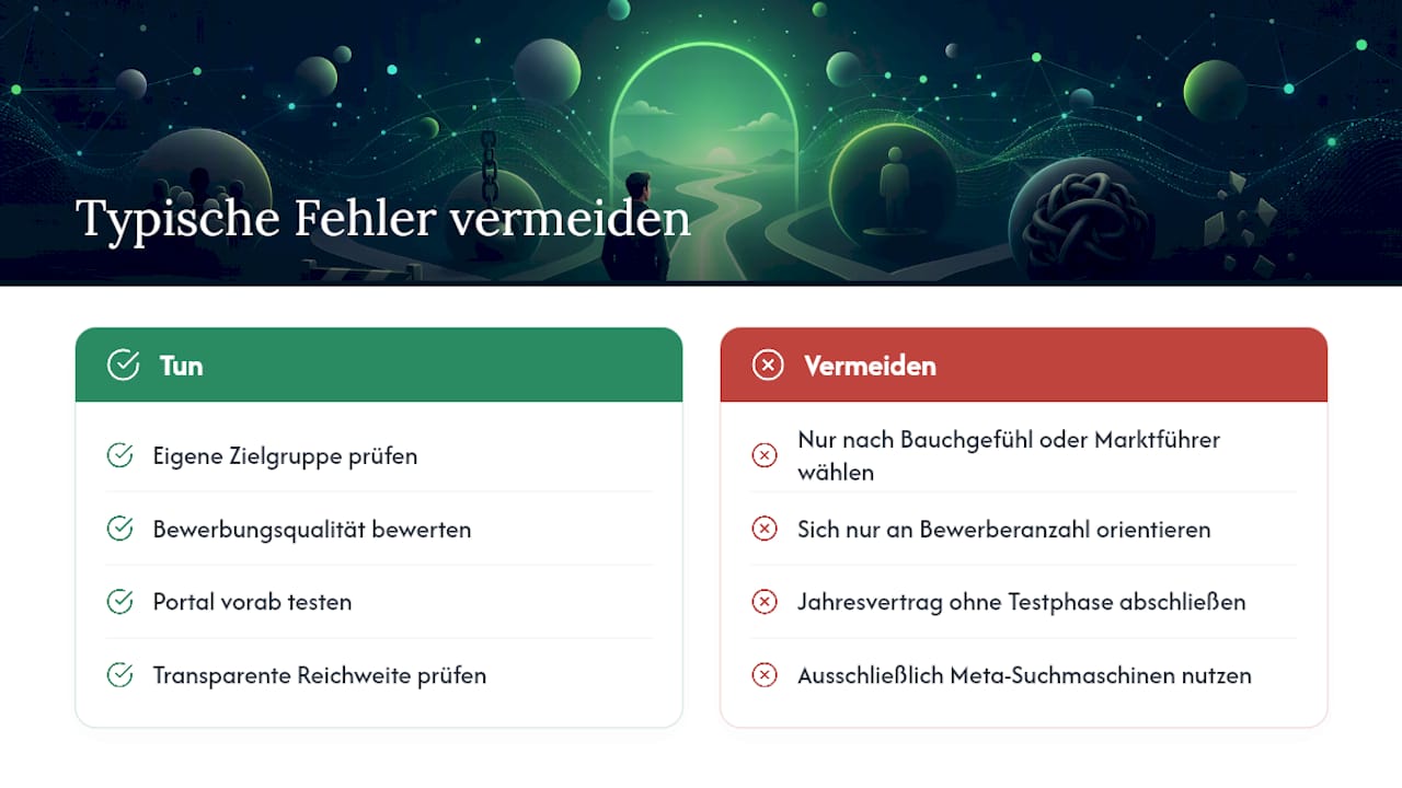 Welche Fehler machen Recruiter bei der Portalwahl? — overview diagram