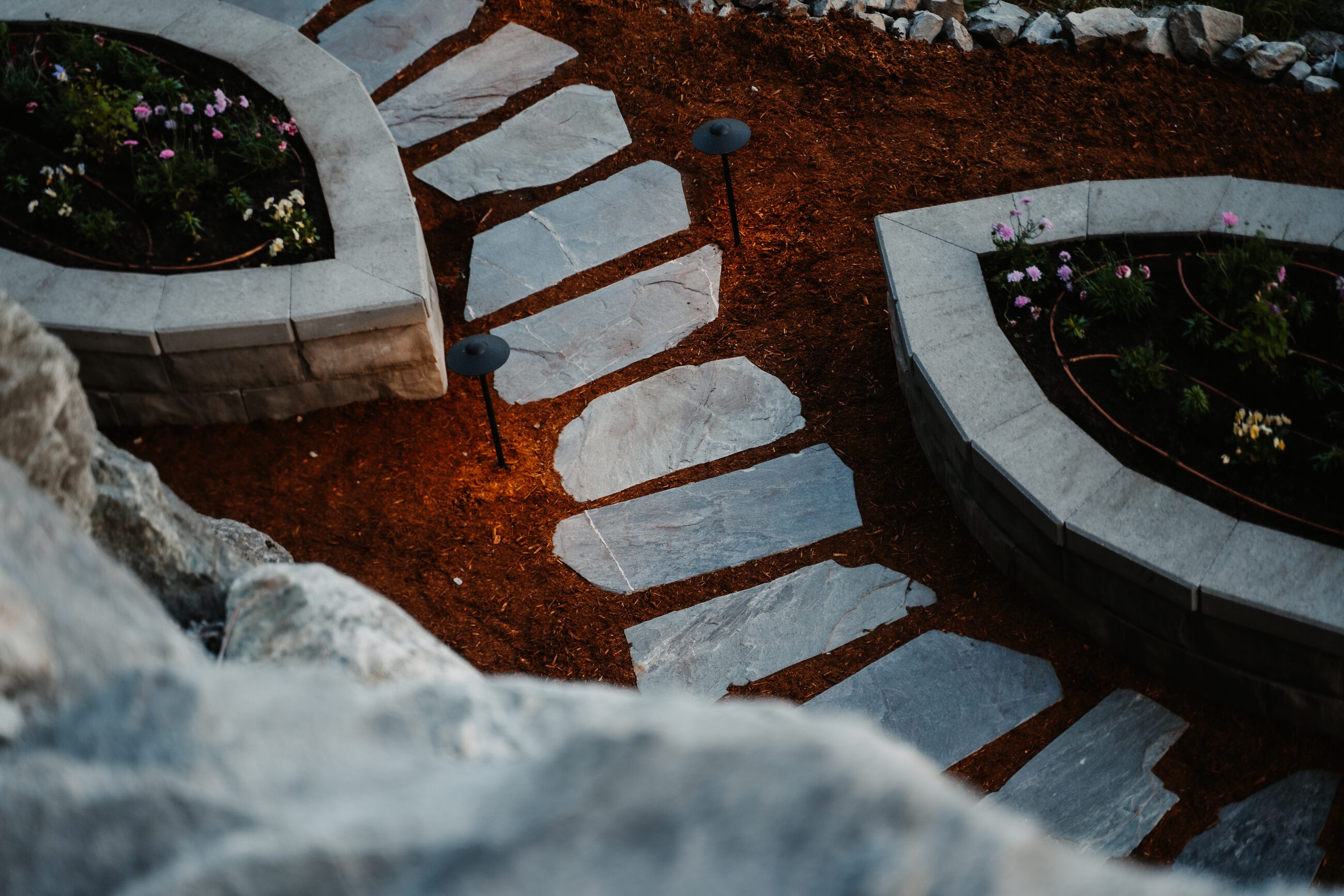 Natural stone entryway