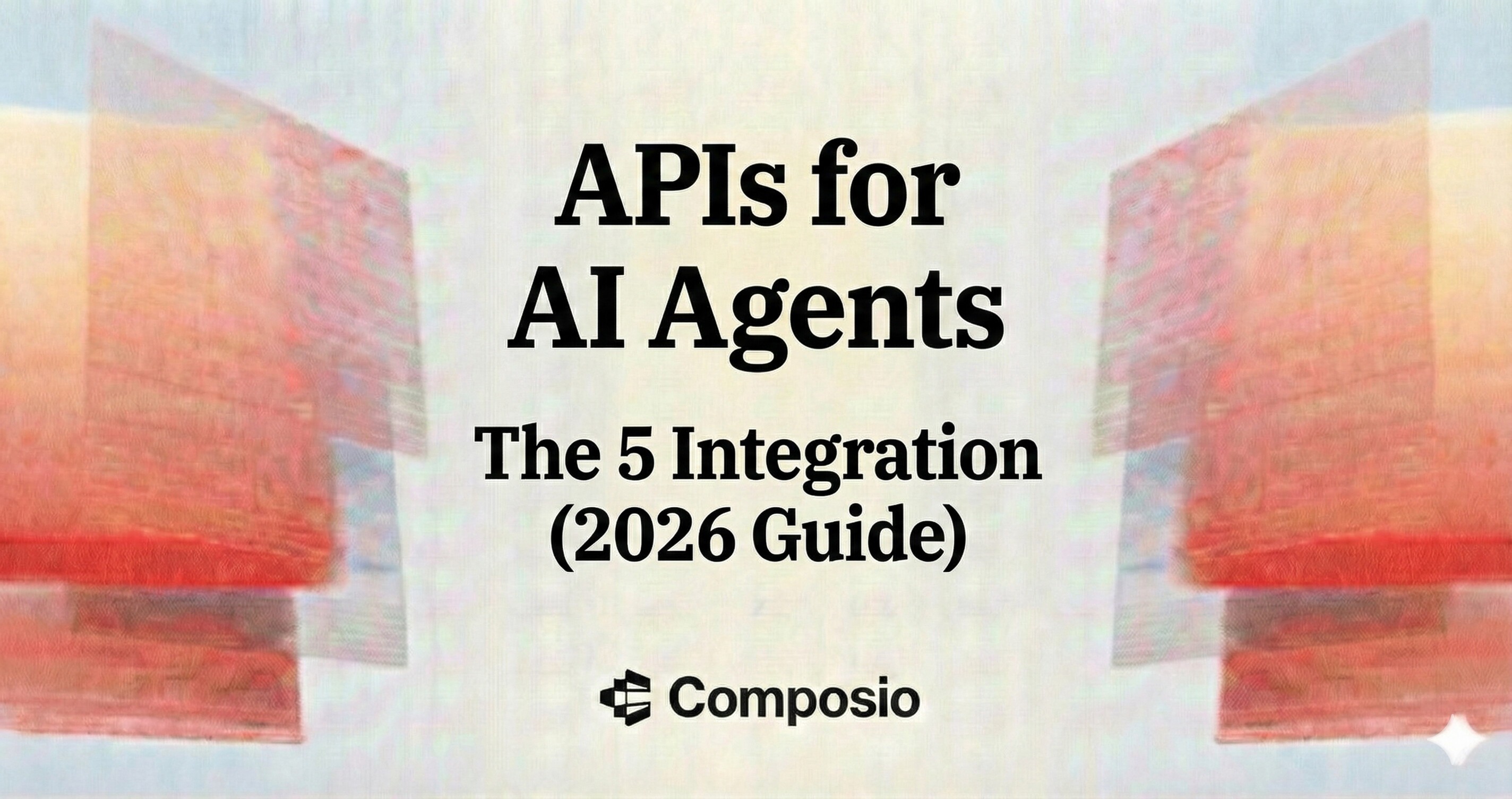 composio-apis-for-ai-agents-5-integration-patterns-2026-guide.jpg Alt Text: Hero image displaying the blog title "APIs for AI Agents: The 5 Integration Patterns (2026 Guide)" and the Composio brand logo.