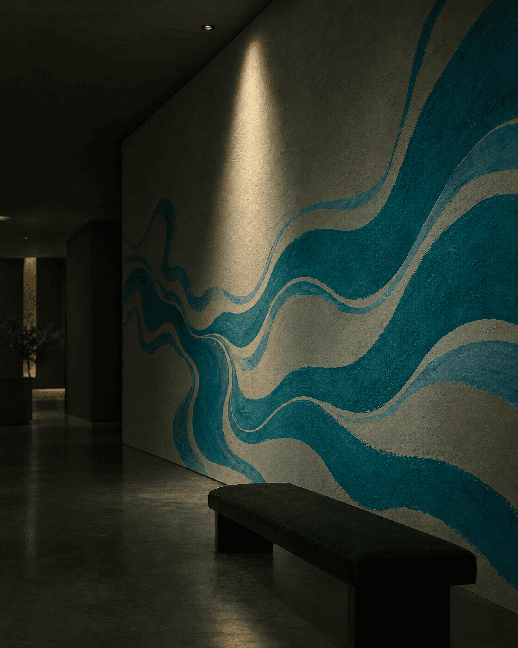 Waves for a Wall — illustration by Lena Moraes