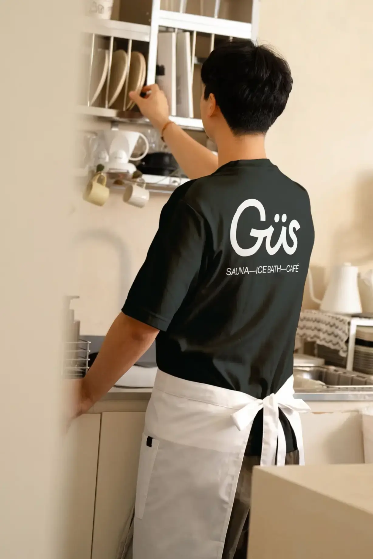 Barista inside Gus Sheffield