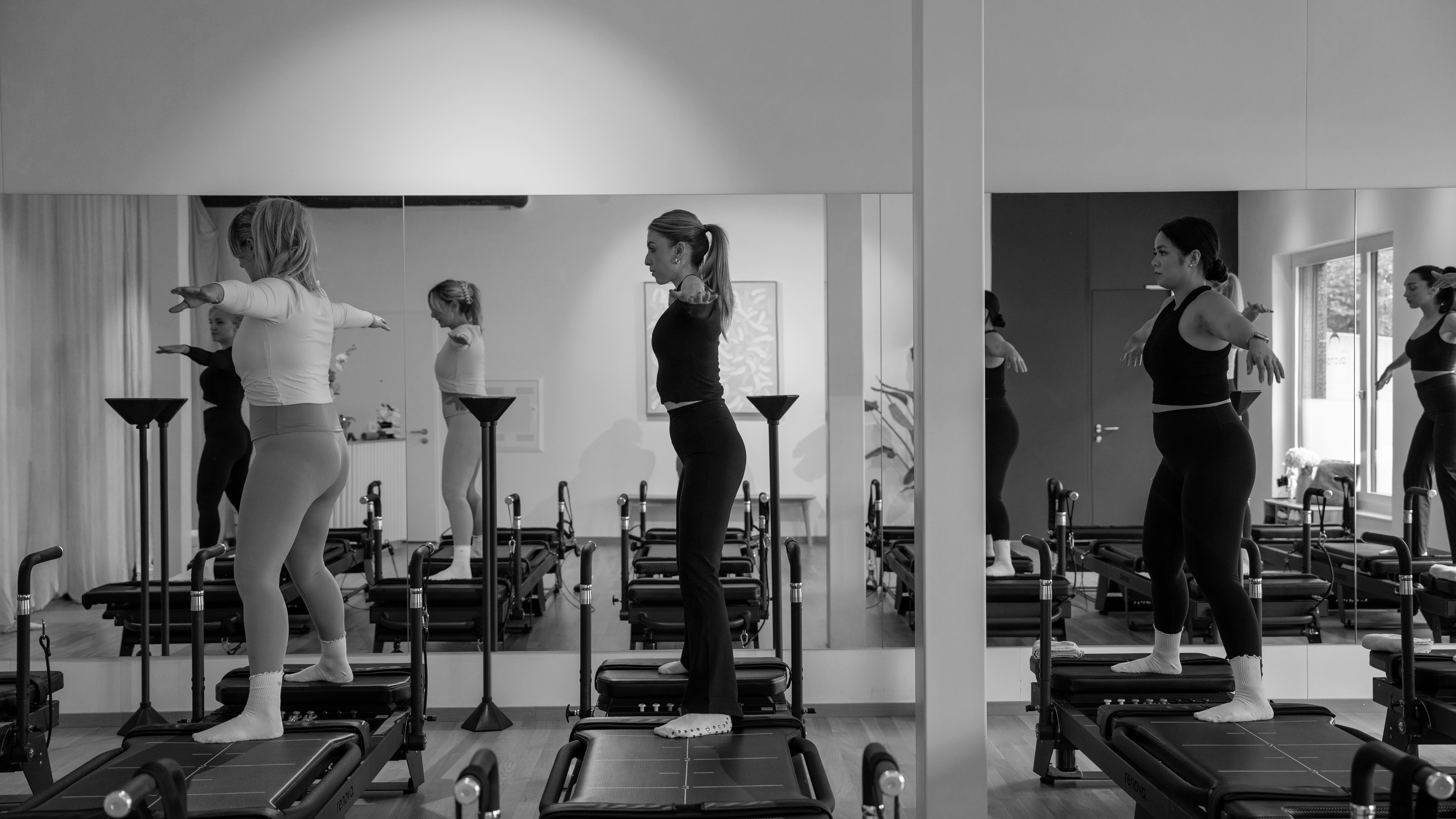 Reformer Pilates und Lagree-Workout in St. Gallen. Bold – Kraft, die du spürst. 45 Minuten Full-Body Workout mit gezieltem Widerstand – für mehr Stärke, bessere Haltung und neue Beweglichkeit. Intensiv, dynamisch und nachhaltig wirksam. Zusammen mit unseren Nachbarstudios wie Riva Circle bringen wir Reformer Pilates nach St. Gallen.