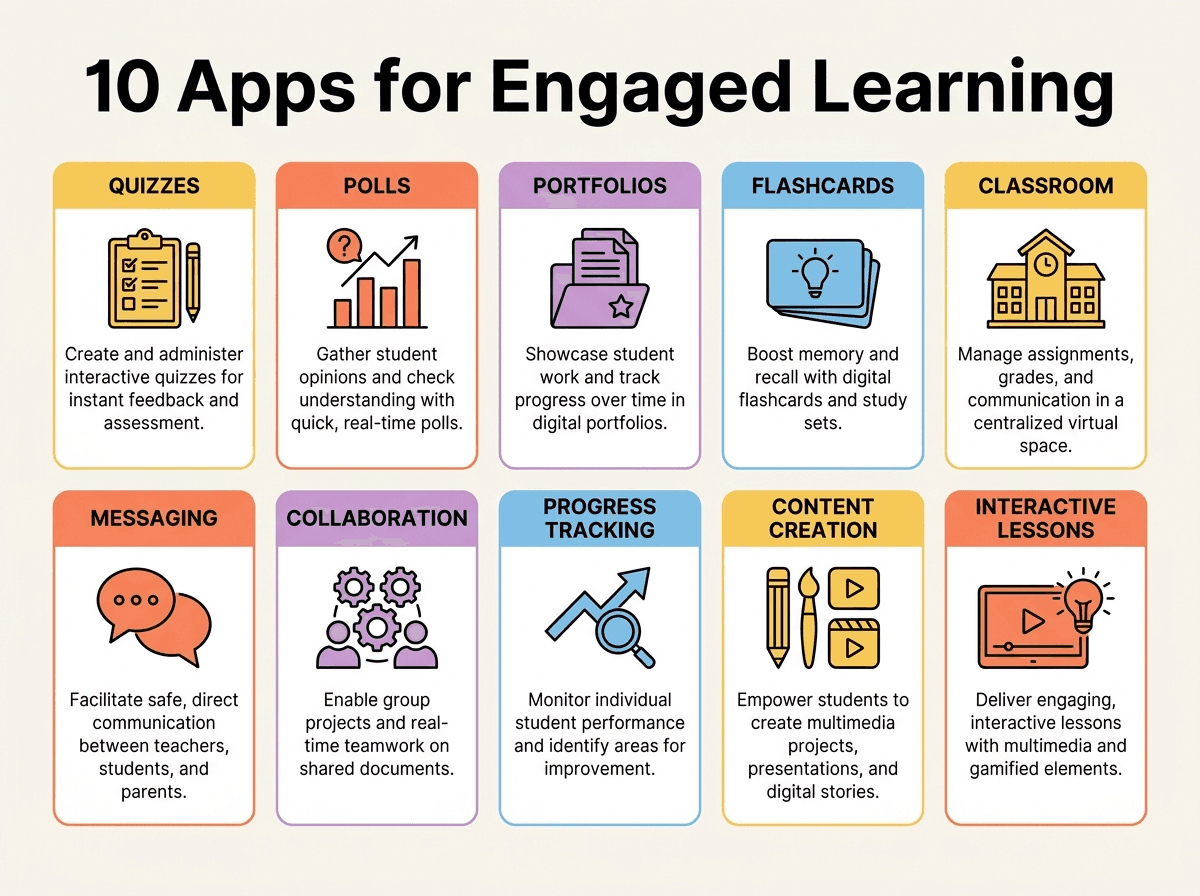 Infographic: ten apps for engaged learning