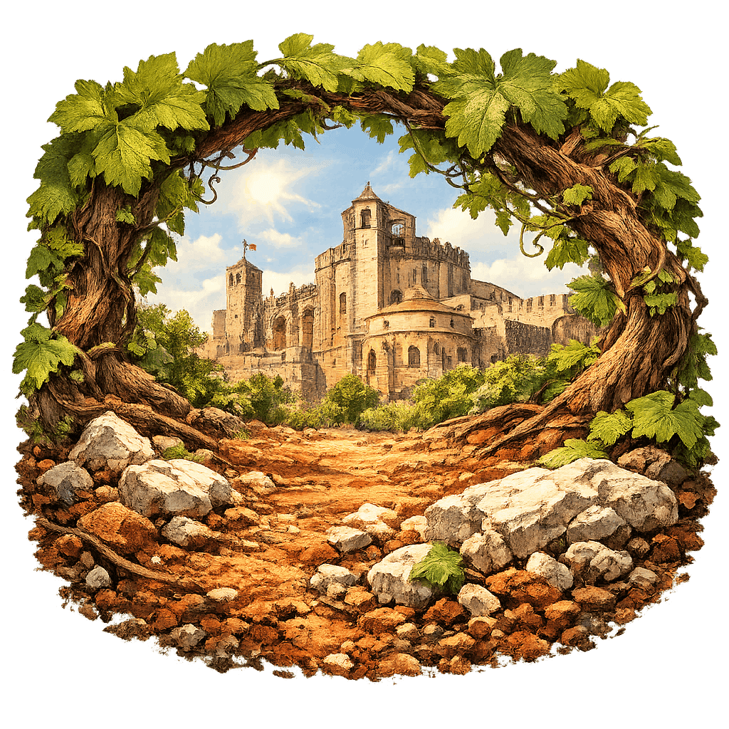 Detailed graphic of the Tomar wine region.