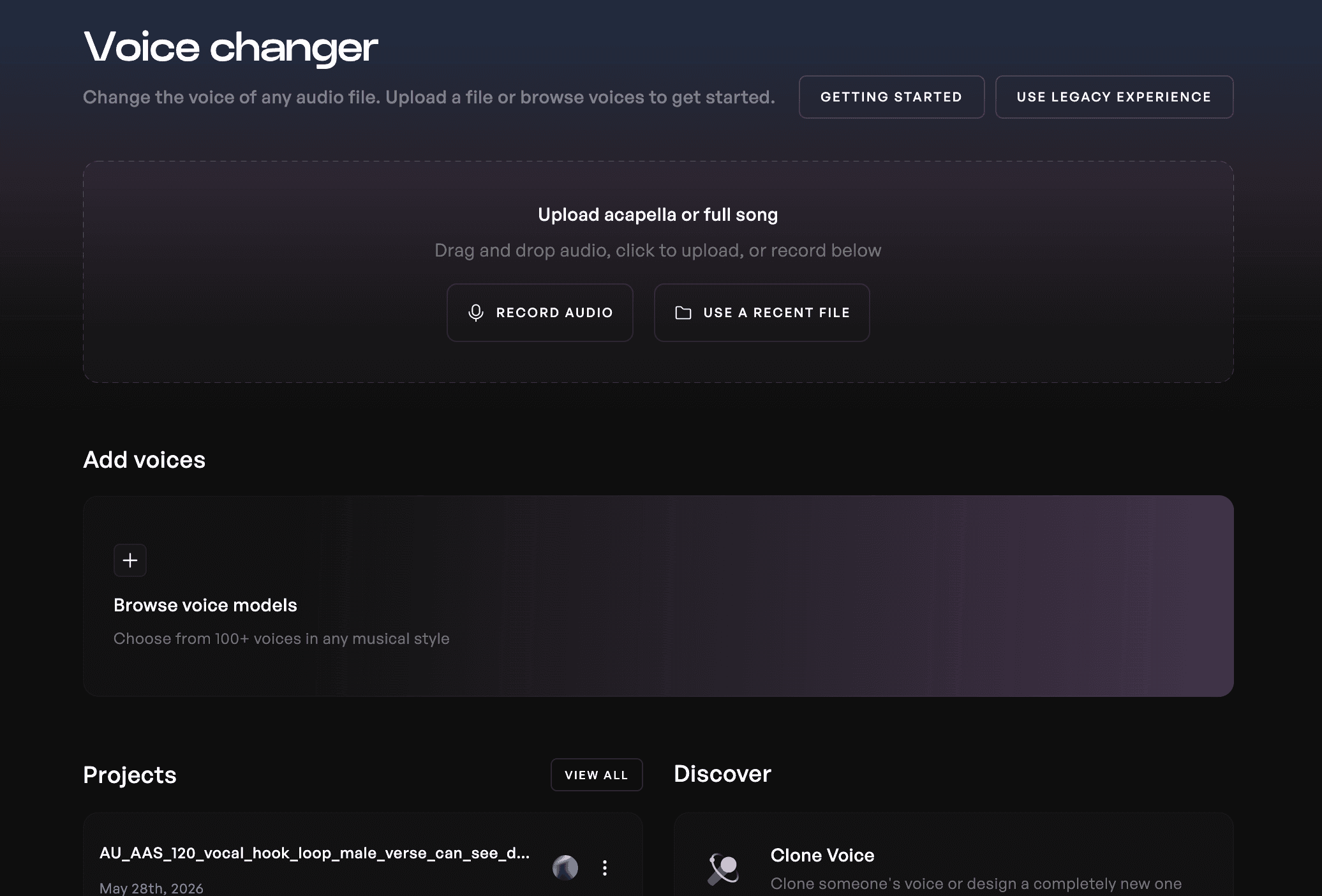 Kits Voice Changer screen