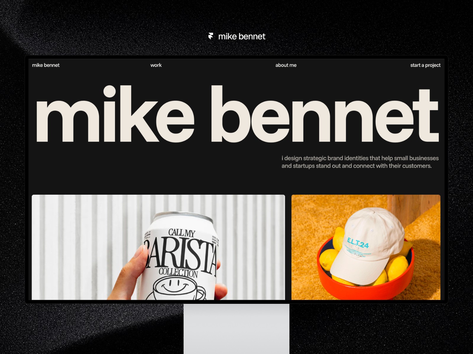 Mike Bennet — 高级暗黑排版感作品集网站设计灵感