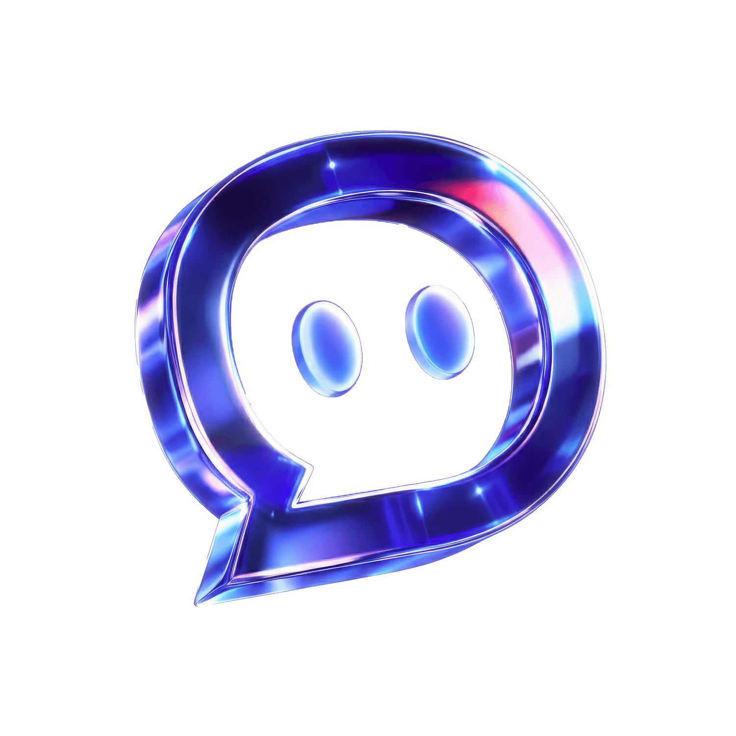 A vibrant, glossy purple 3D abstract shape with swirling, wavy surfaces, resembling a twisted, smooth sculpture, floating against a plain backdrop.