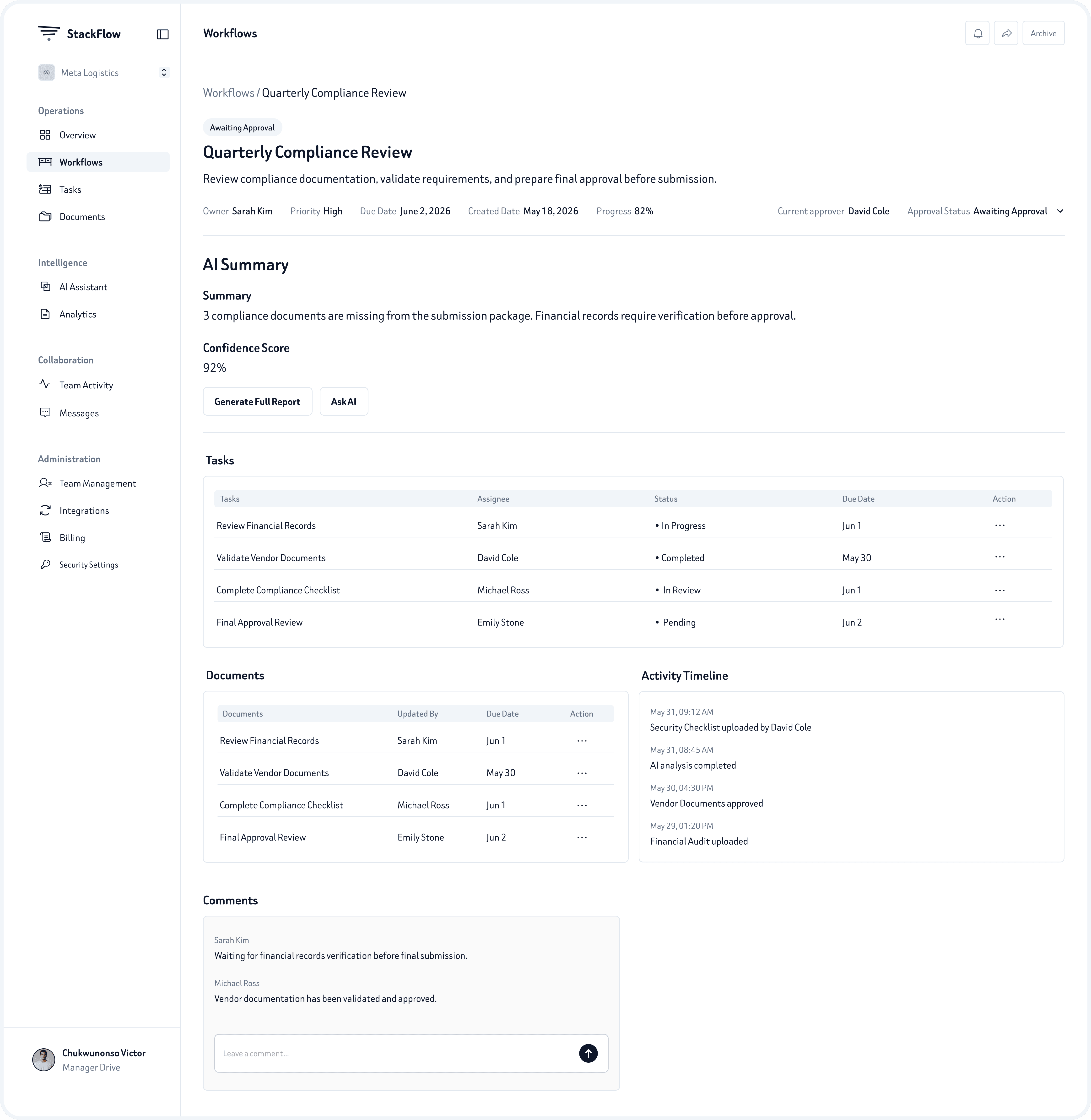 Workflow Detail