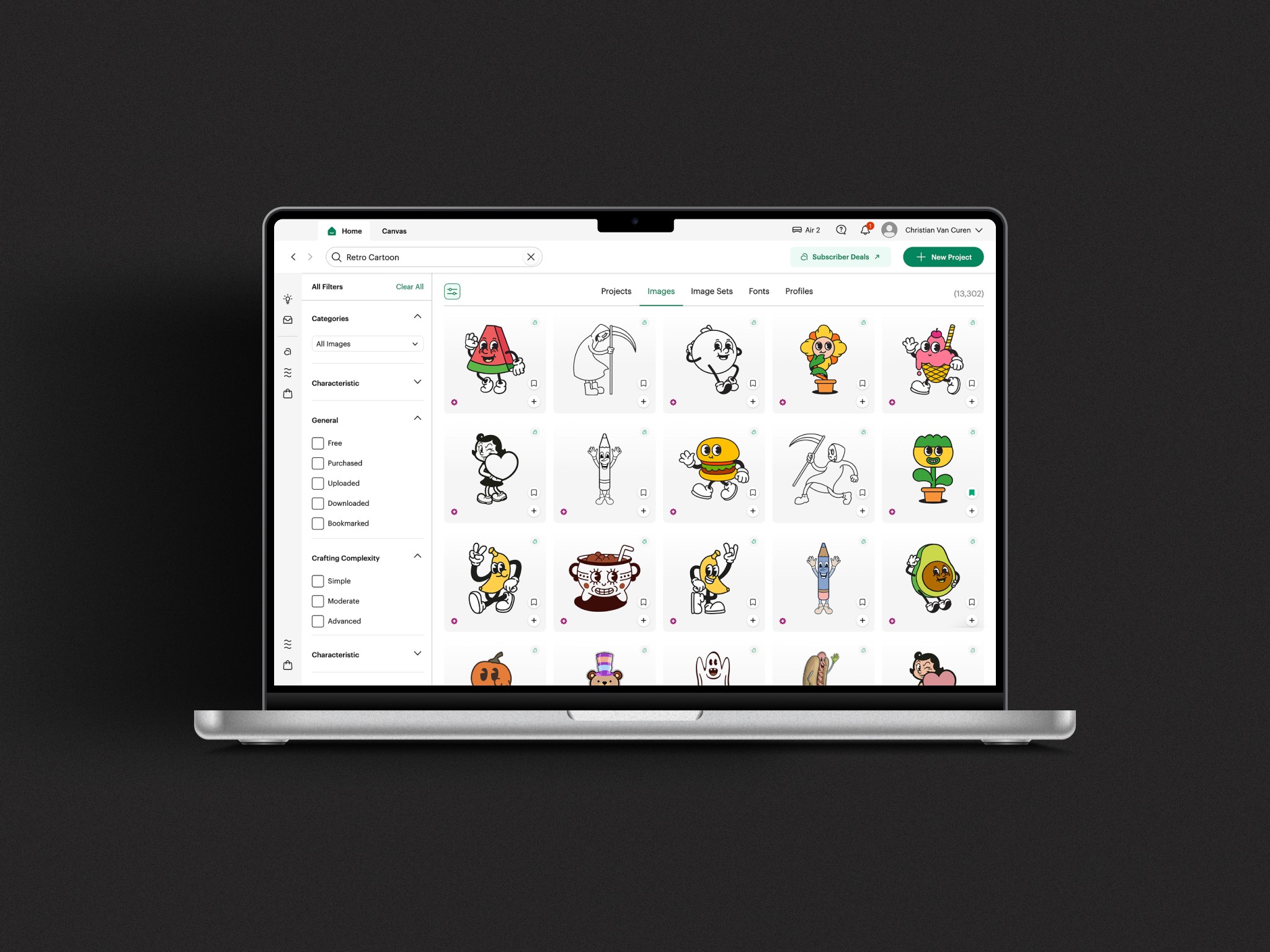 The image shows the panel open with the filter button selected. Redesigned tiles improved scalability, allowing more content to appear above the fold.