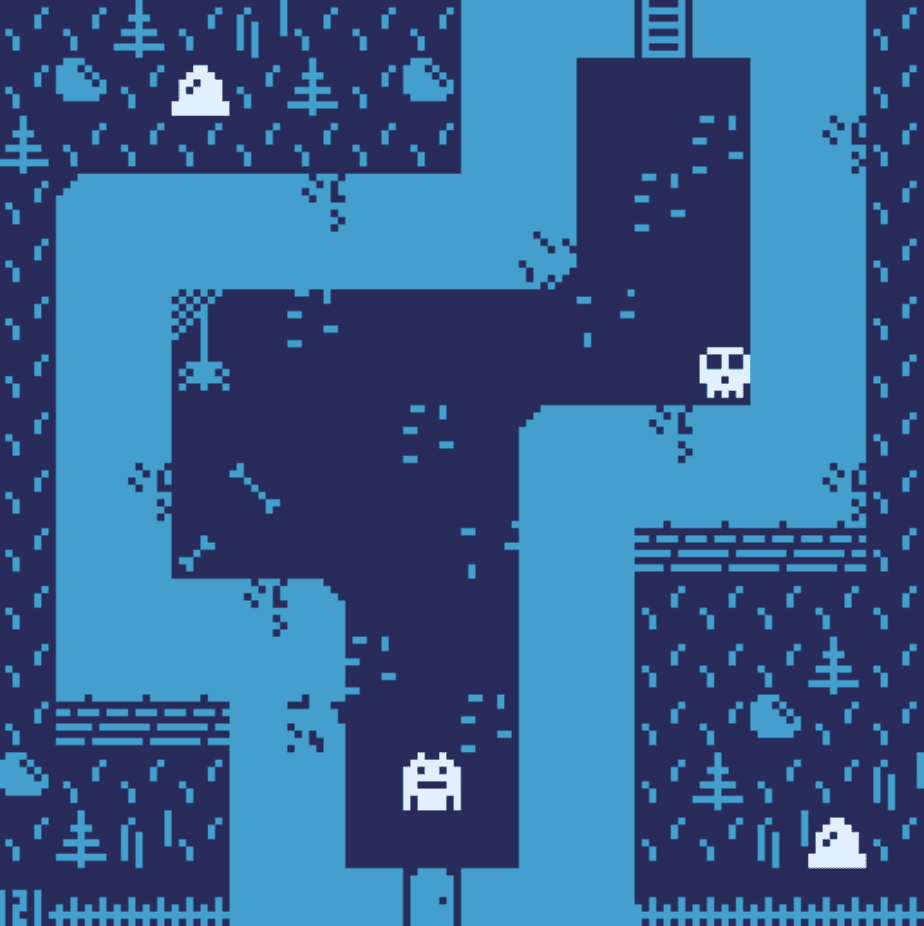 One of the levels of the Freddy the Yeti game