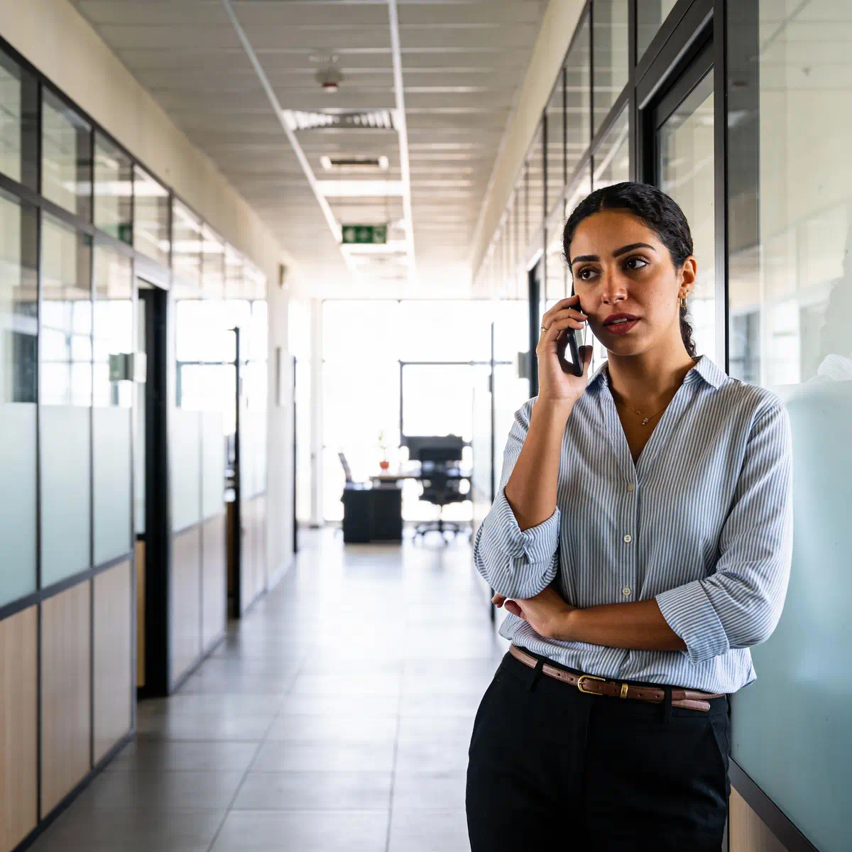 b2b account executive die praat met een nieuwe prospect