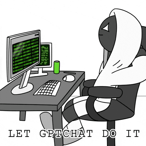 Giphy image of AI coder