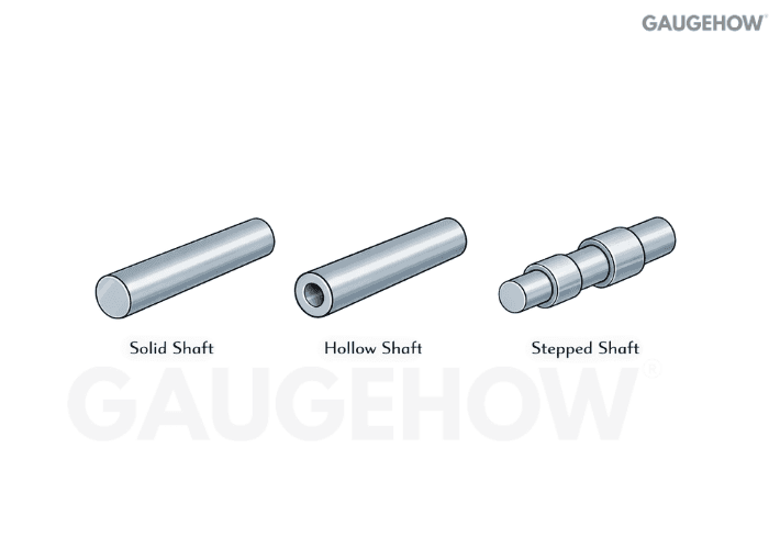 Solid hollow stepped shaft
