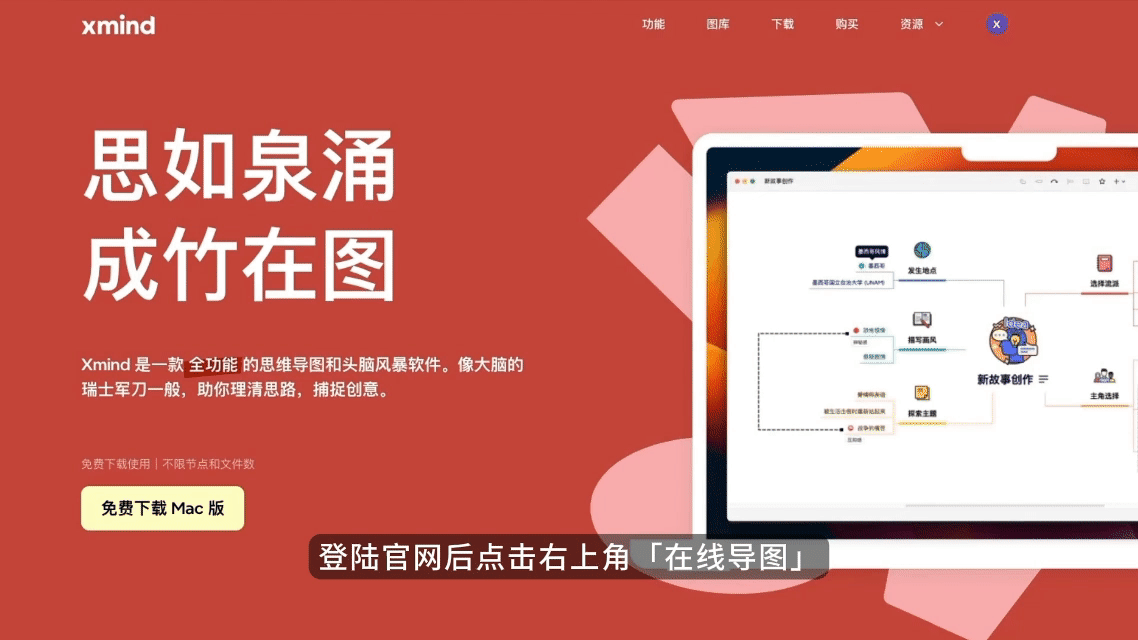 Xmind在线导图界面展示